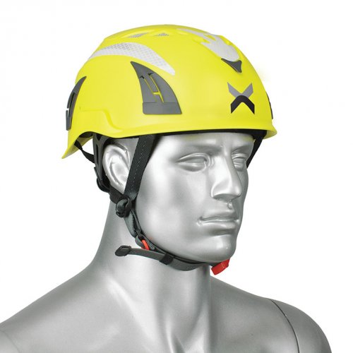 A fluorescent yellow Apex Multi Pro Helmet